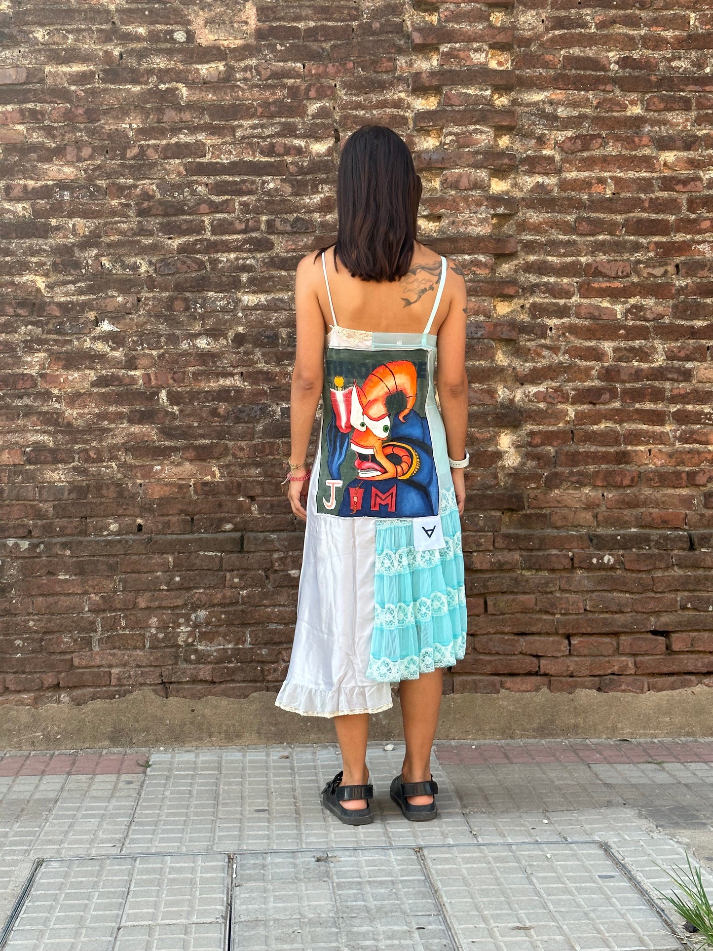 Upcycled Christian Dior hand-painted Dress