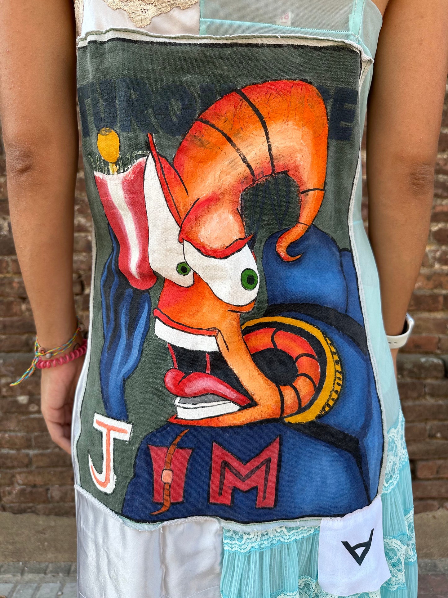 Upcycled Christian Dior hand-painted Dress