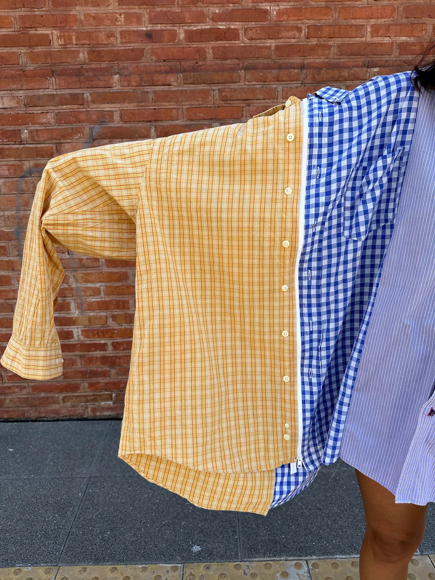 4-in-1 Experimental Cotton Shirt With Zipper