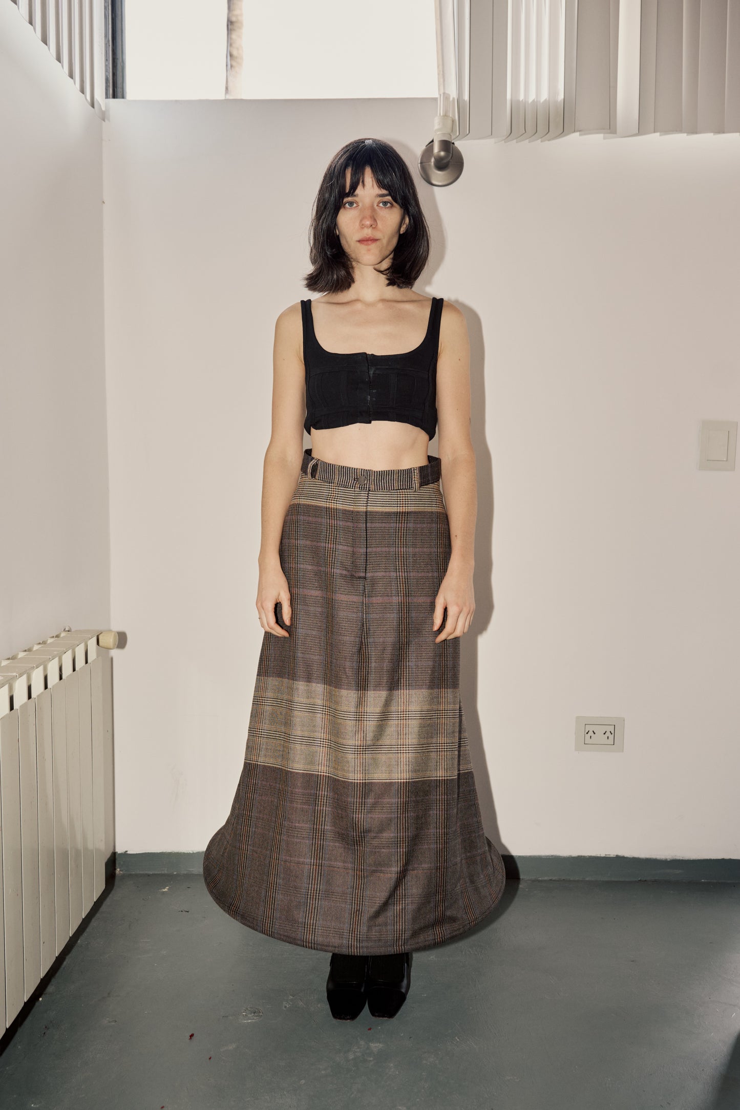La Ballena -Brown Upcycled Wool Skirt