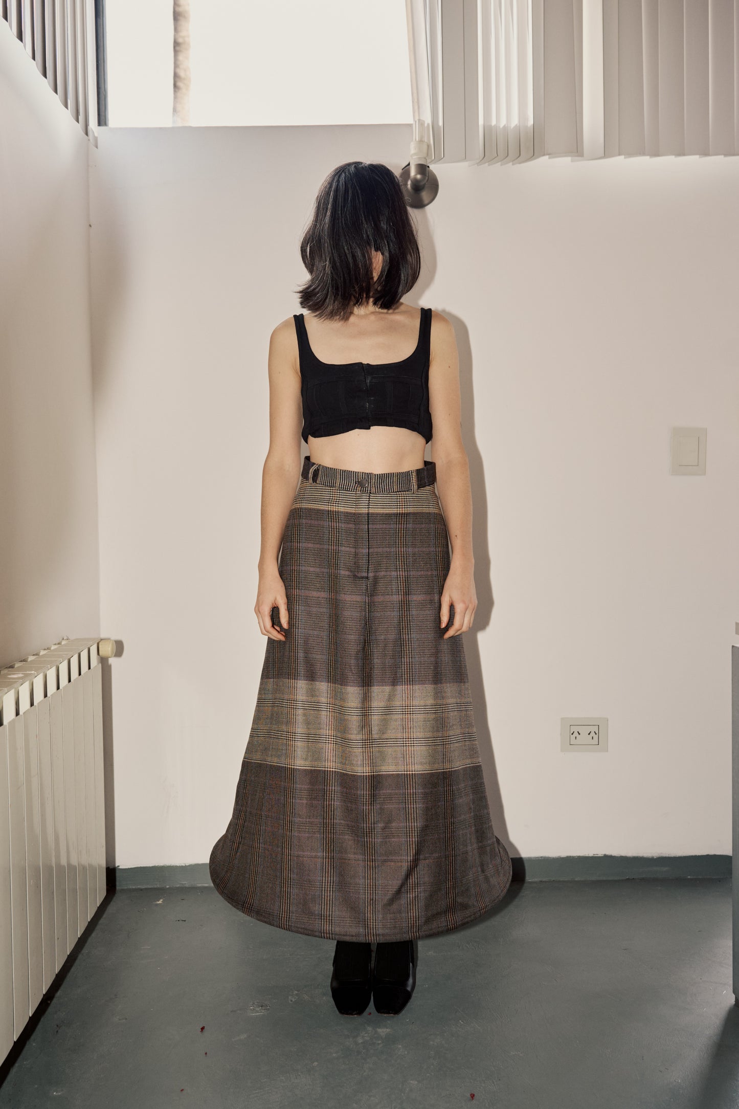 La Ballena -Brown Upcycled Wool Skirt