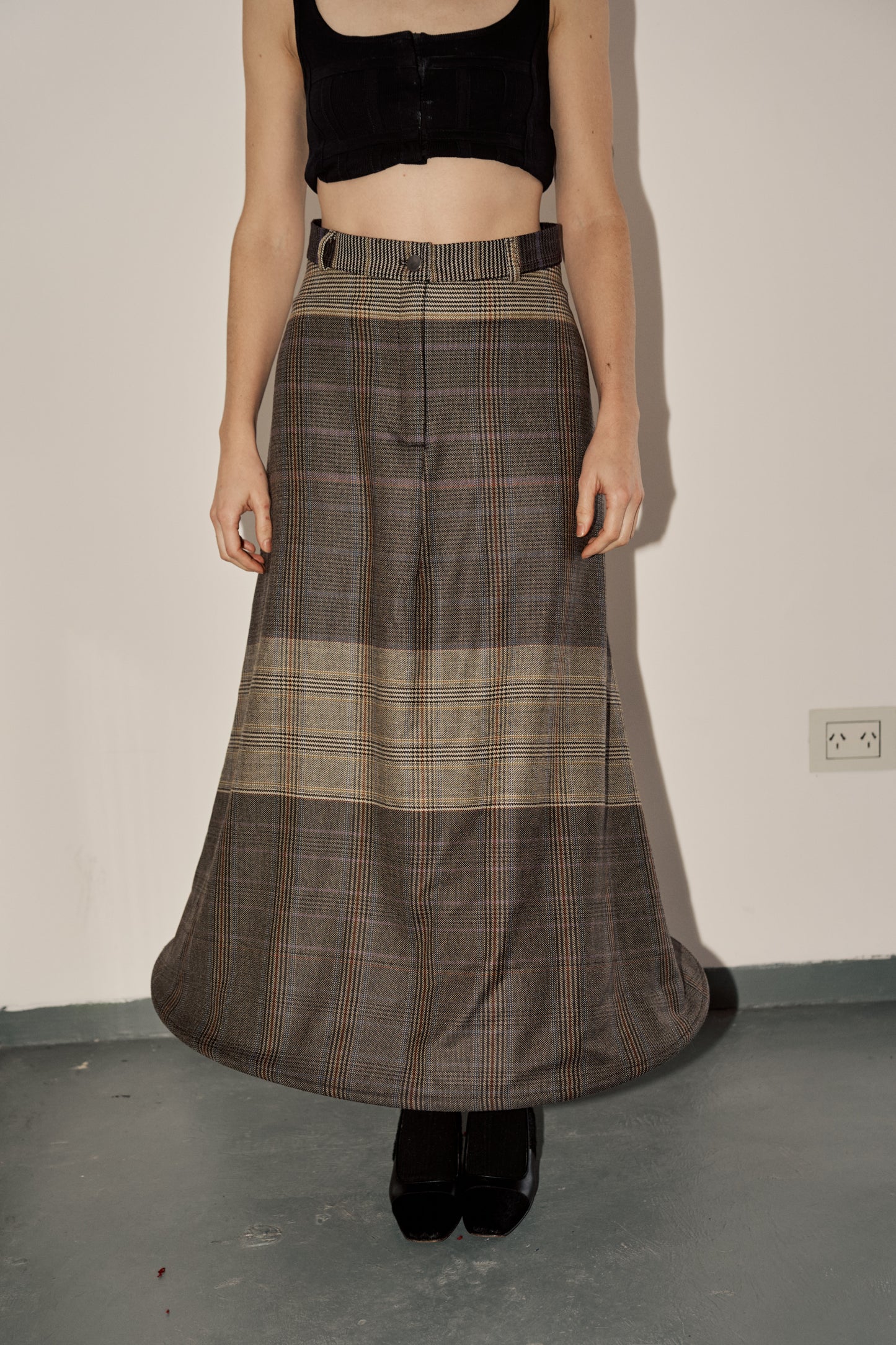 La Ballena -Brown Upcycled Wool Skirt