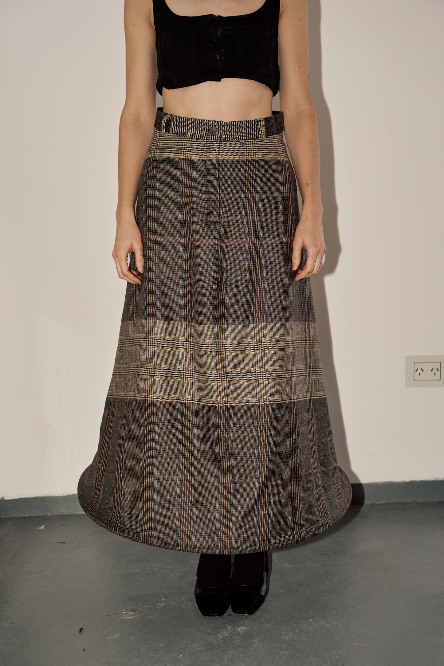 La Ballena -Brown Upcycled Wool Skirt