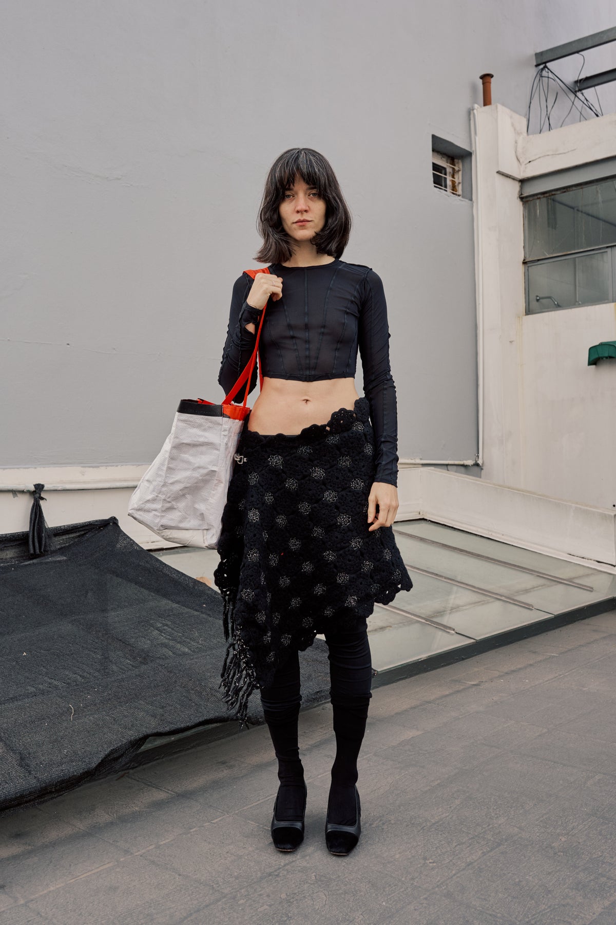 Upcycled Crochet Wrap Skirt