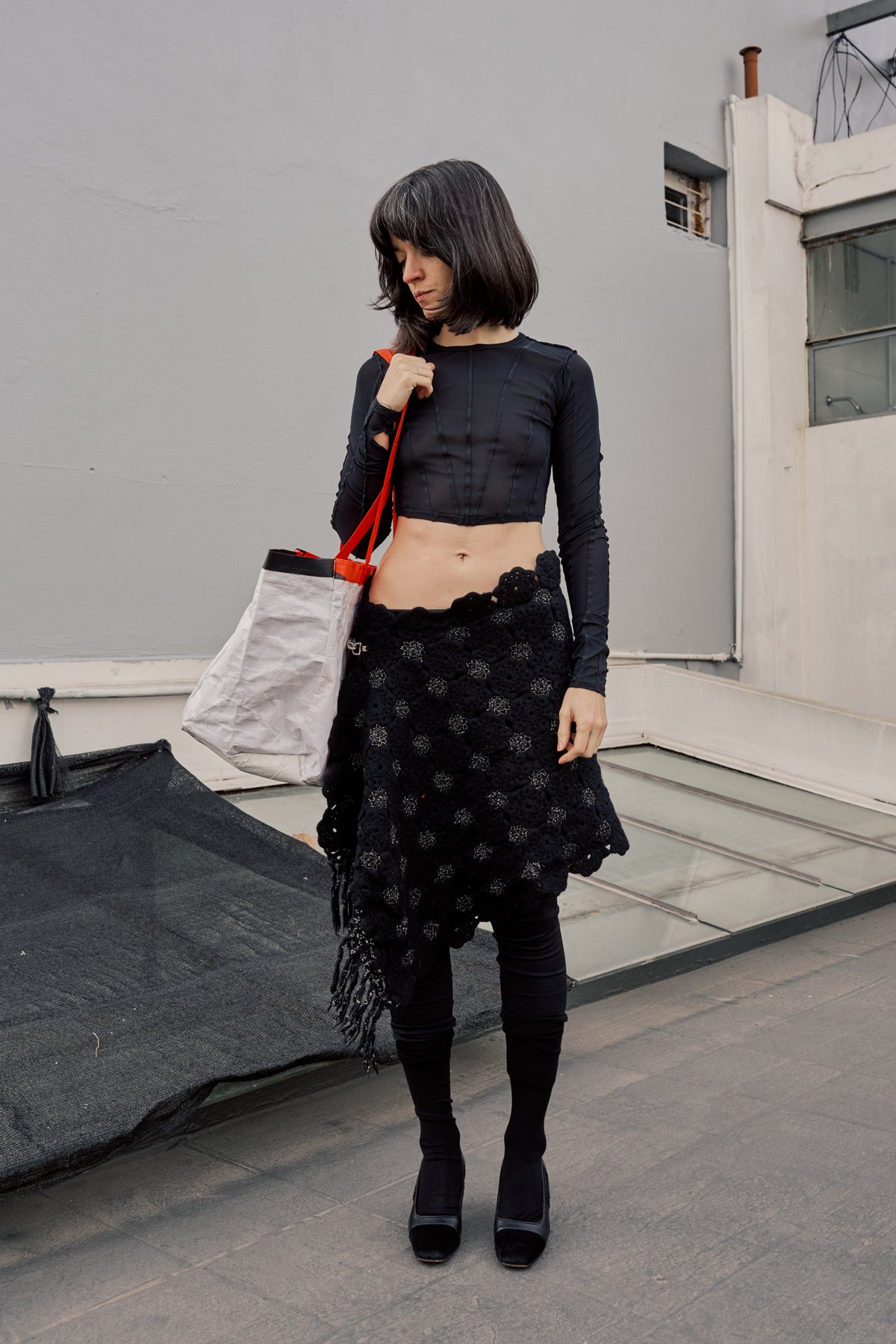 Upcycled Crochet Wrap Skirt