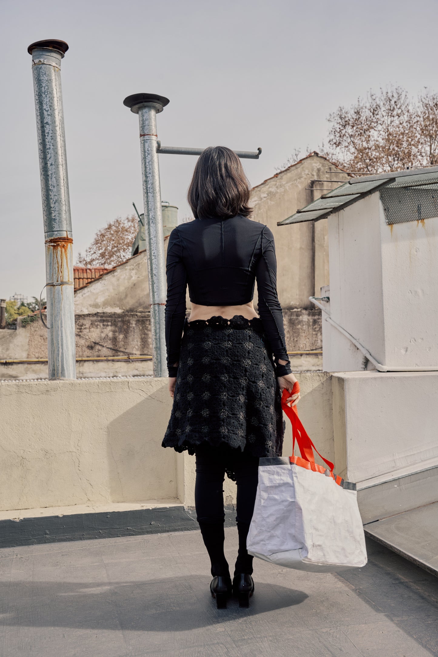 Upcycled Crochet Wrap Skirt