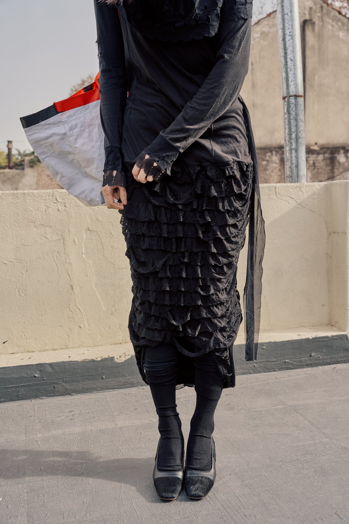 Upcycled Ruffle Dress