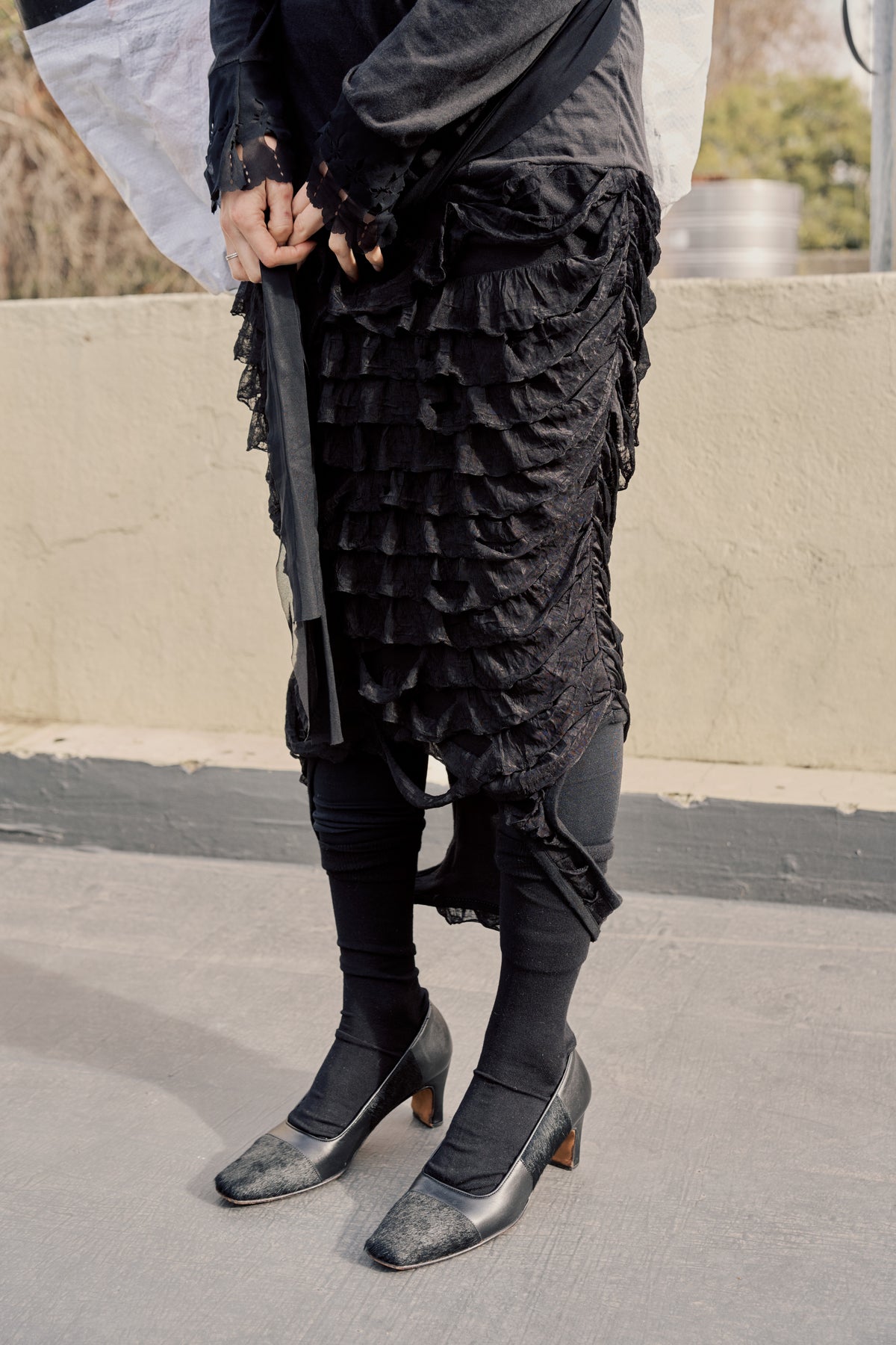 Upcycled Ruffle Dress