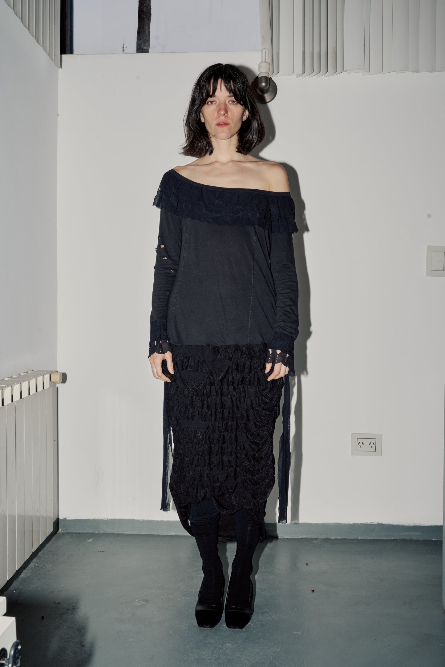 Upcycled Ruffle Dress