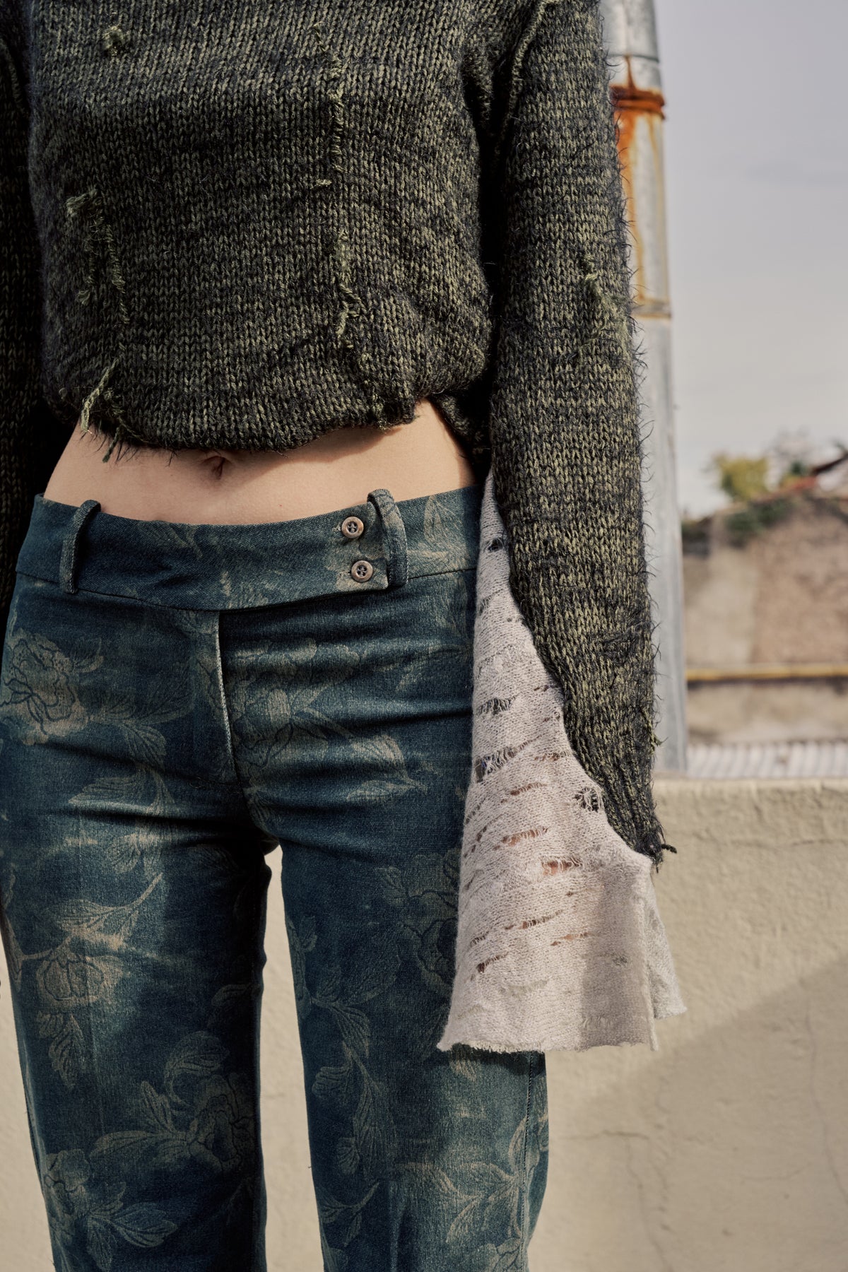 Upcycled Floral Pants