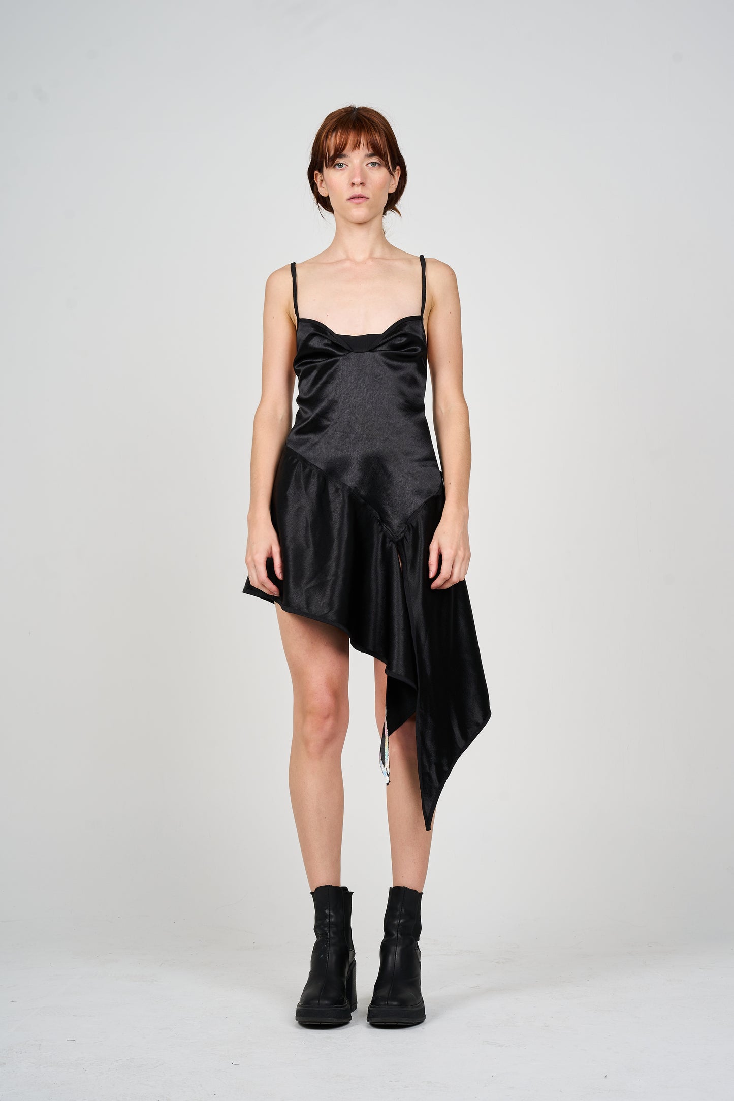 Reimagined Black Silk Dress