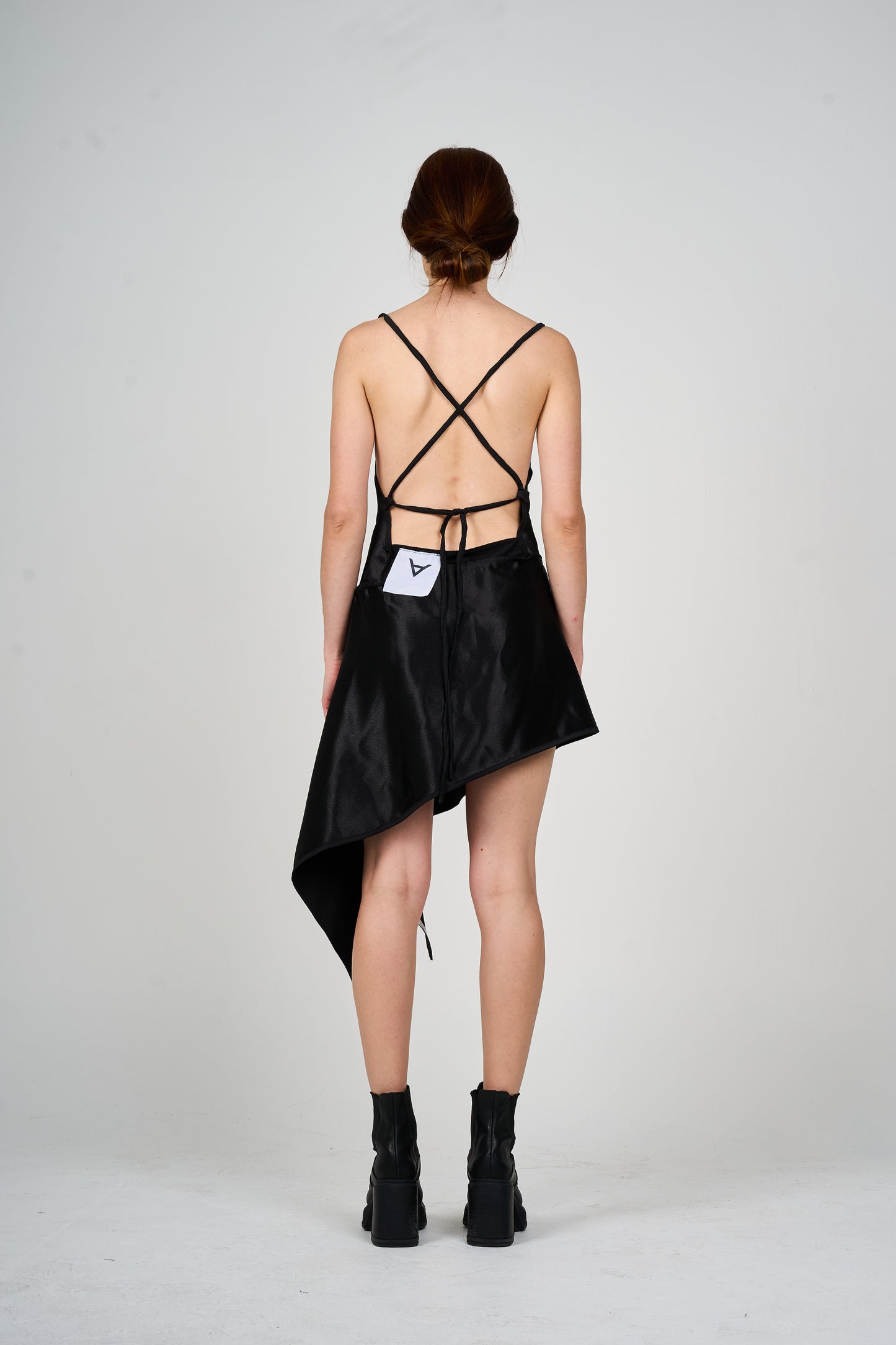 Reimagined Black Silk Dress