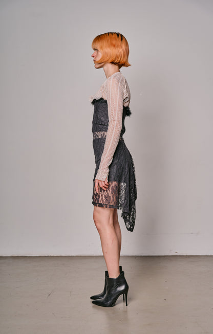 Lace Dress Black Dress Beige Boots ON TREND BUBBLE MINI DRESS AKIRA Lace Dress Black Dress Beige Boots ON TREND BUBBLE MINI DRESS AKIRA