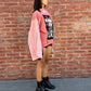 4-In-1 Maneki-Neko Punched-Holes Sweatshirt In Orange